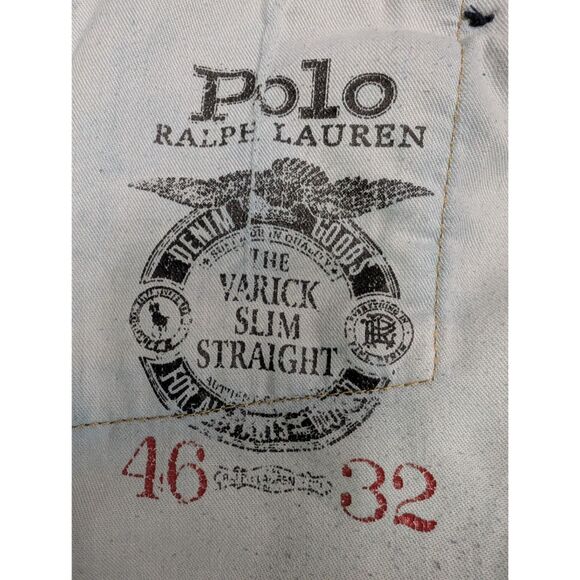 Polo Ralph Lauren Jeans Mens 46B/32 Blue The Varick Slim Straight 100% Cotton - Picture 8 of 14
